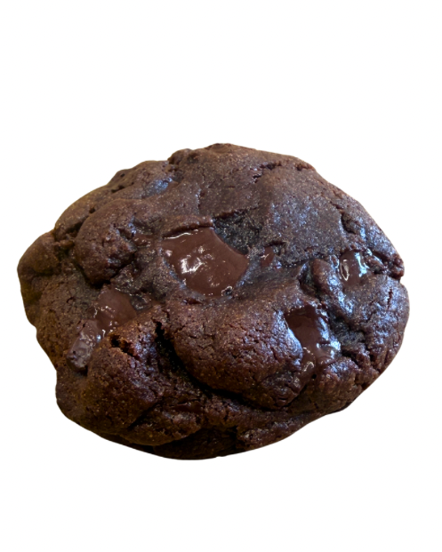 Salted Caramel Individual Cookie, cross-section showing caramel filling