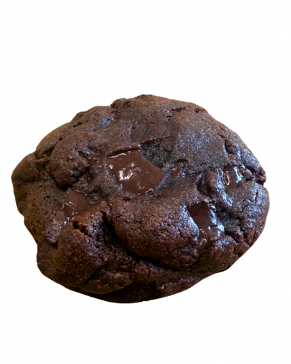 Salted Caramel Individual Cookie, cross-section showing caramel filling
